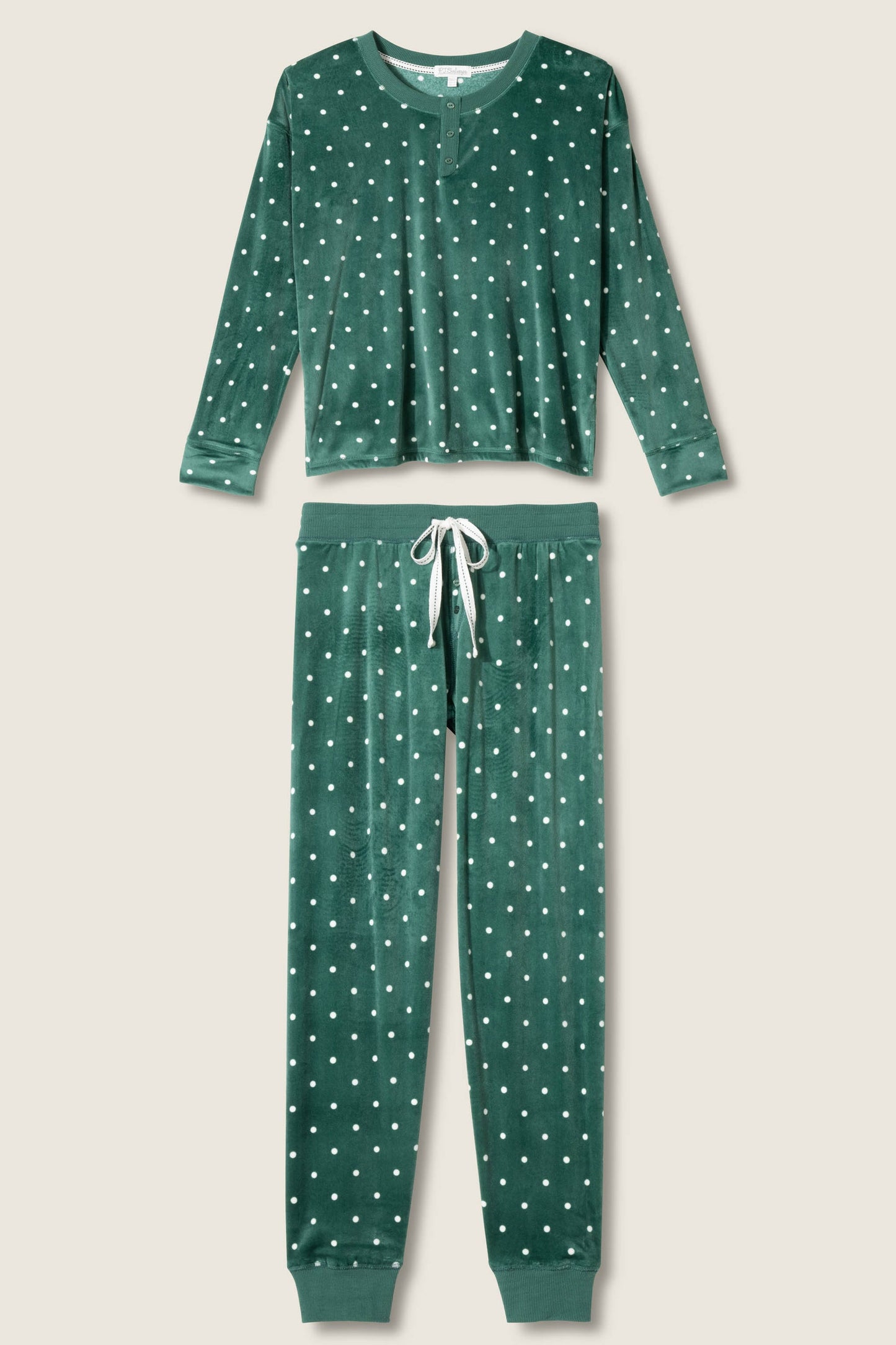 
                  
                    PJ Salvage | Polka Dot PJ Set | Dark Forest
                  
                
