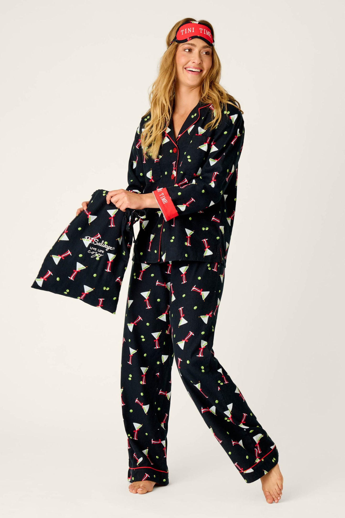 
                  
                    PJSalvage | Flannel Tini Time Set | Black
                  
                
