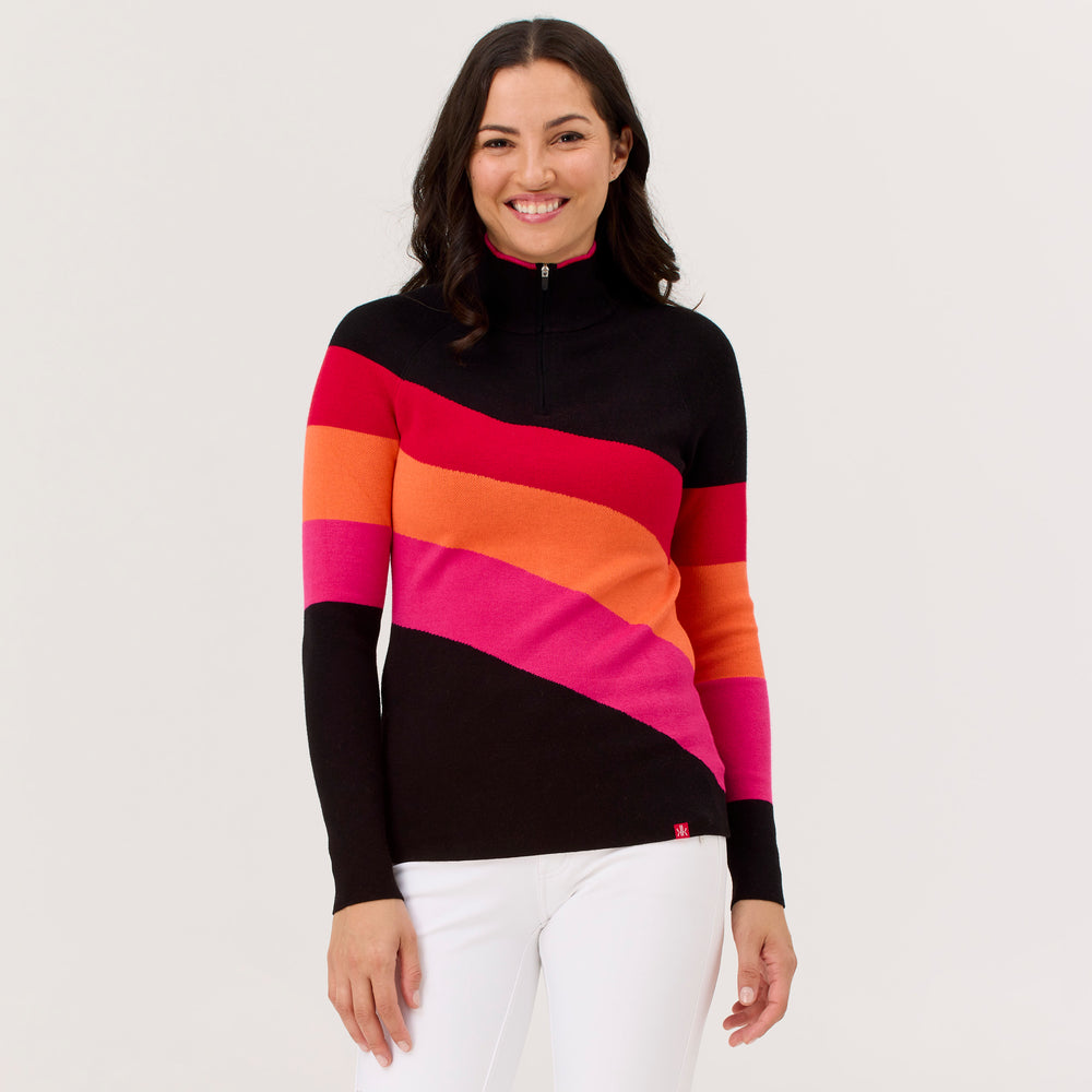 Krimson Klover | Riva Zip Neck | Black