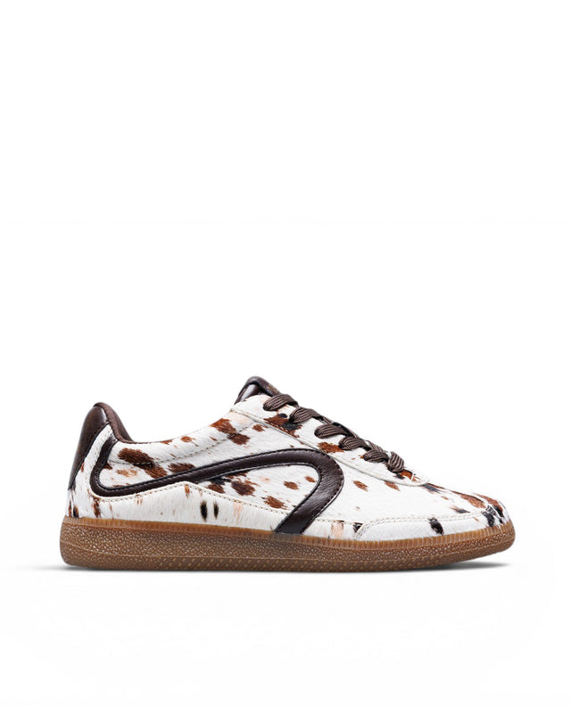 
                  
                    Verbenas | Simona Sneaker | Brown Faux Cow
                  
                
