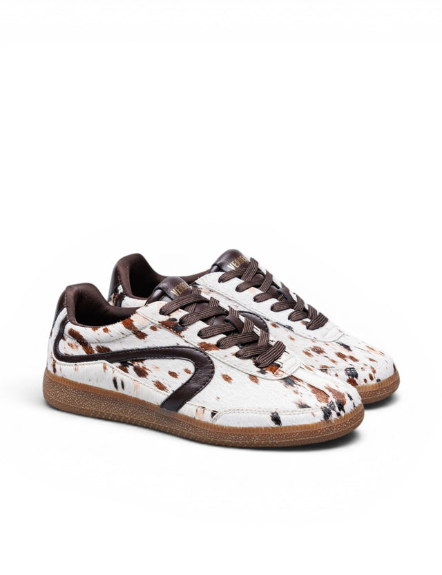 
                  
                    Verbenas | Simona Sneaker | Brown Faux Cow
                  
                
