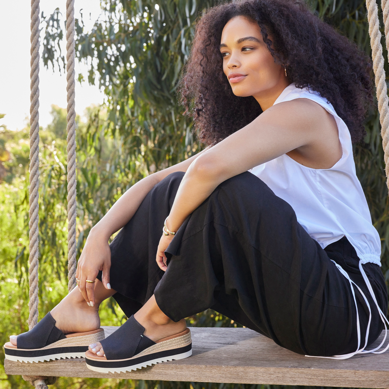 
                  
                    TOMS | Diana Mule | Black Canvas
                  
                