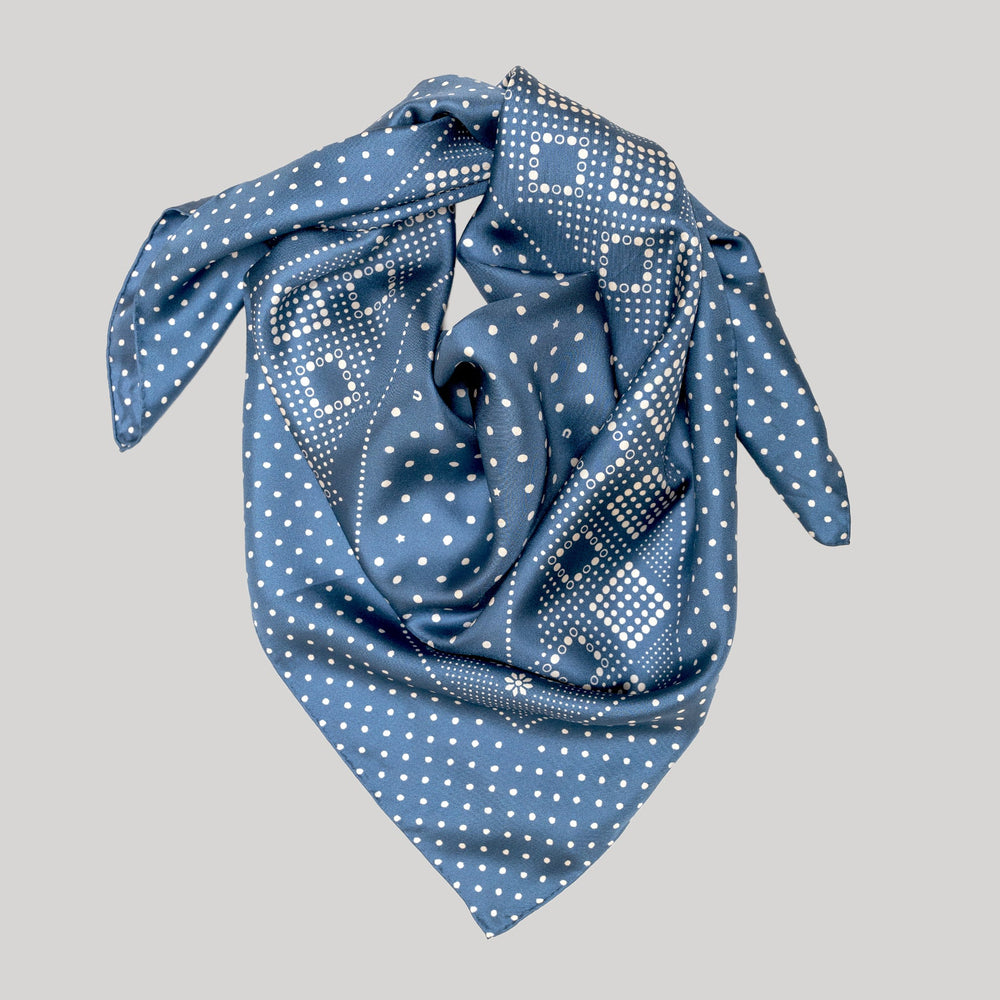 
                  
                    Last Chance Textiles | Silk Twill Scarf | Daisy Blue
                  
                