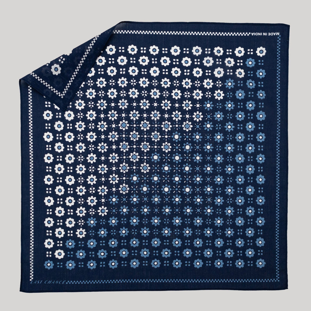 Last Chance Textiles | Cotton Switcharoo Scarf | Navy