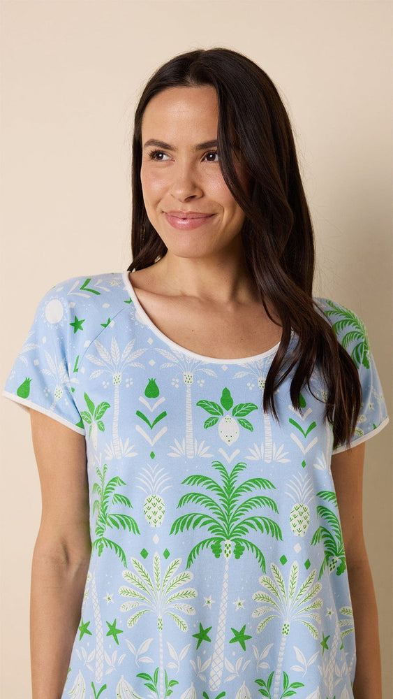 
                  
                    The Cat's Pajamas | Tropicana Palm Short sleeve simple set
                  
                