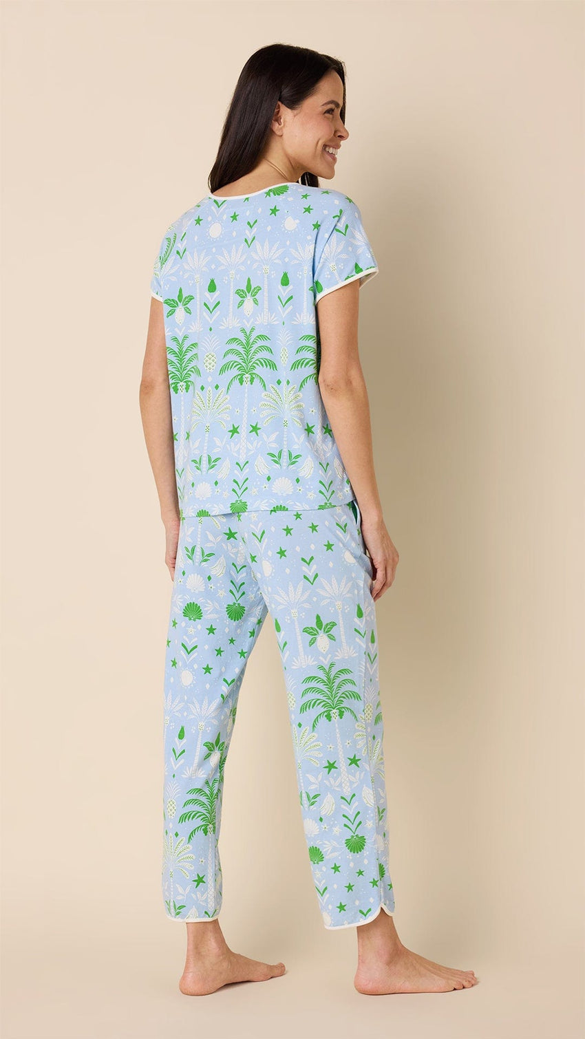 
                  
                    The Cat's Pajamas | Tropicana Palm Short sleeve simple set
                  
                