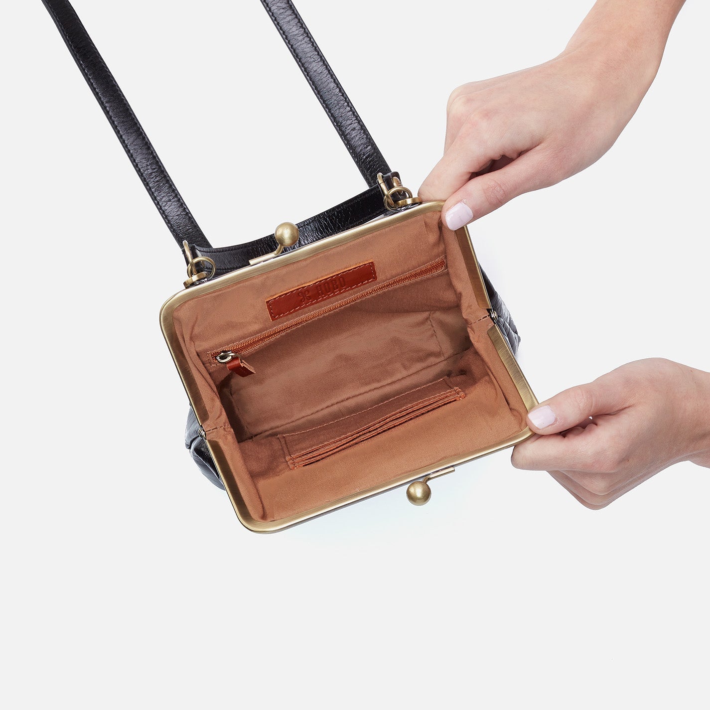 
                  
                    HOBO | Alba Frame Crossbody | Black
                  
                