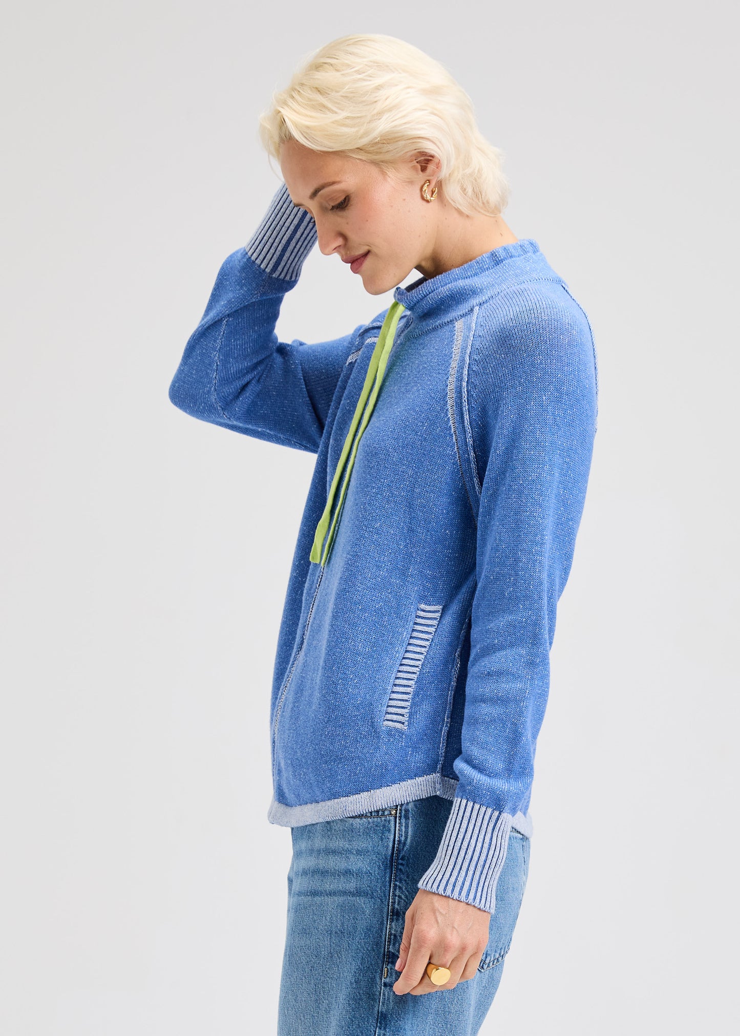 
                  
                    Zaket & Plover | Two-Tone Zip Up Sweater
                  
                