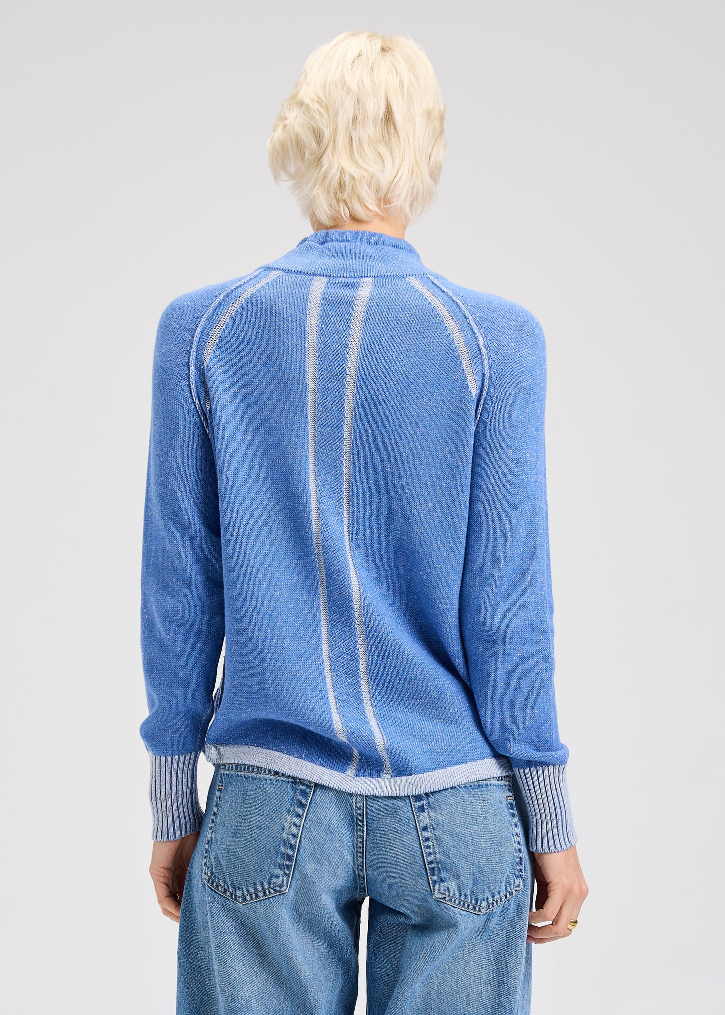 
                  
                    Zaket & Plover | Two-Tone Zip Up Sweater
                  
                