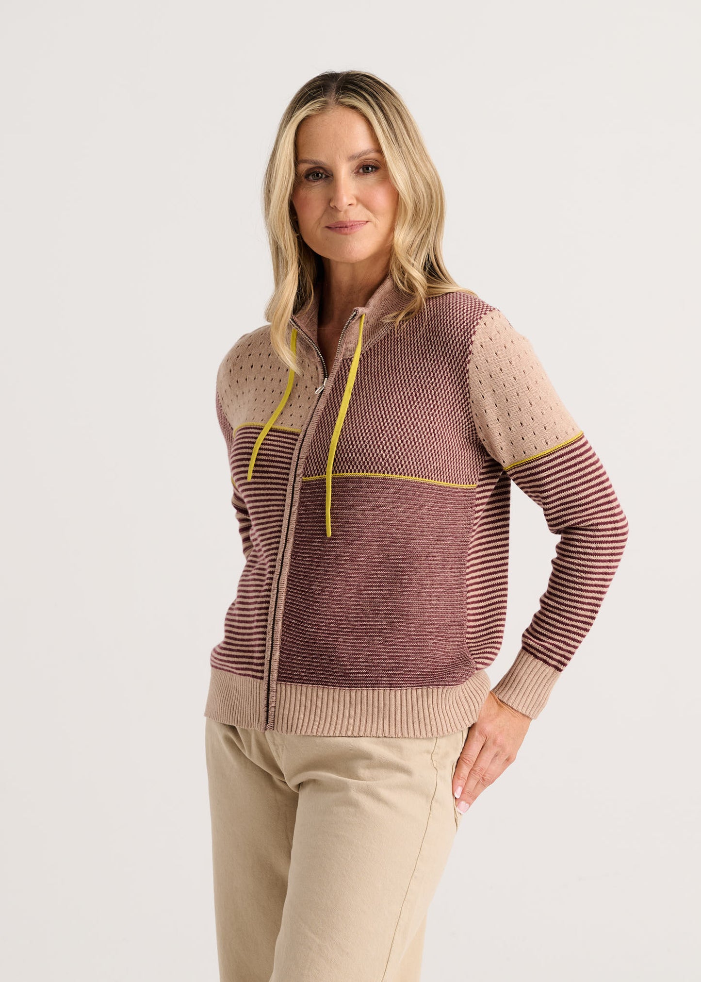 
                  
                    Zaket&Plover| Knit Zip Cardigan |8542
                  
                