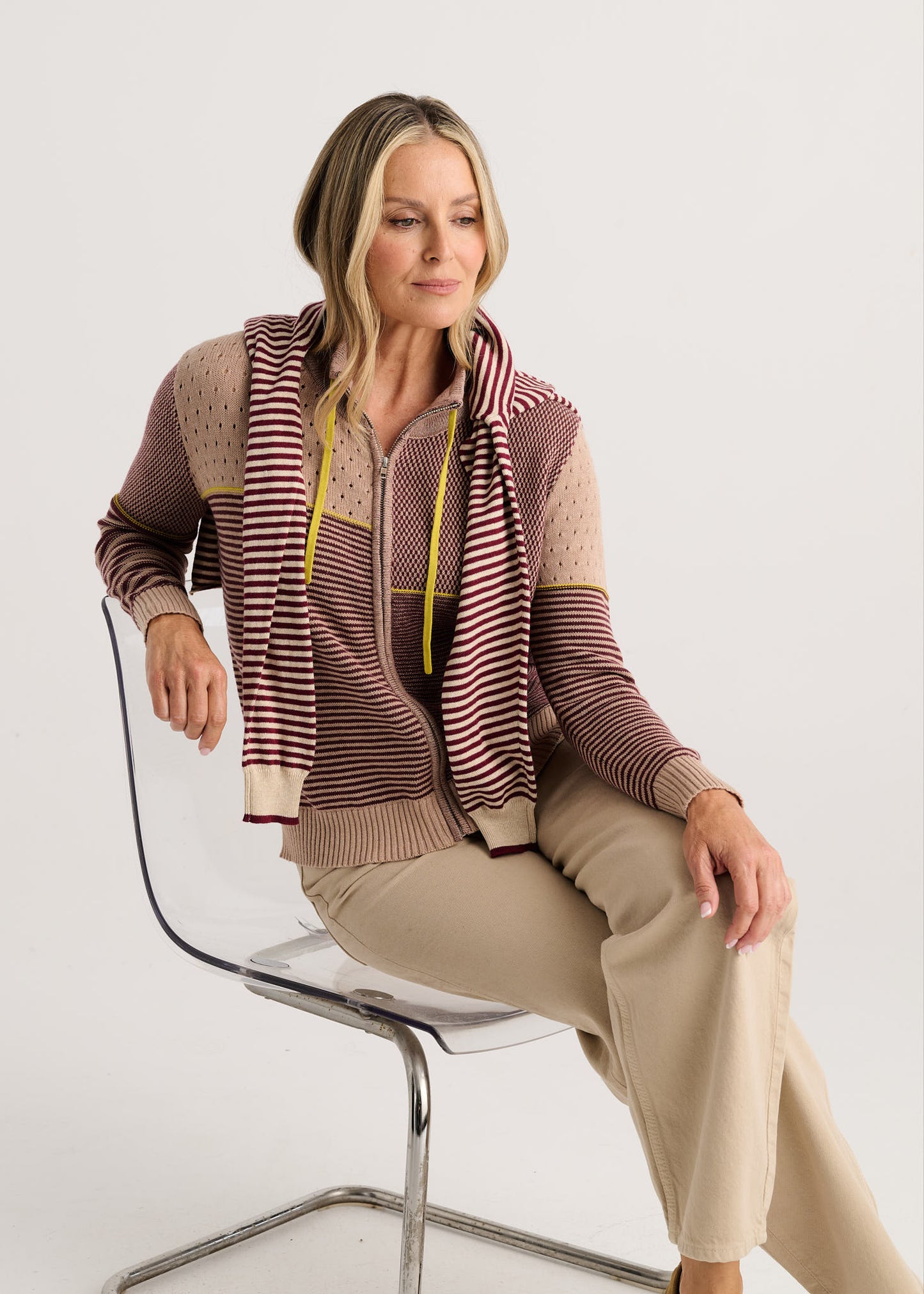 
                  
                    Zaket&Plover| Knit Zip Cardigan |8542
                  
                