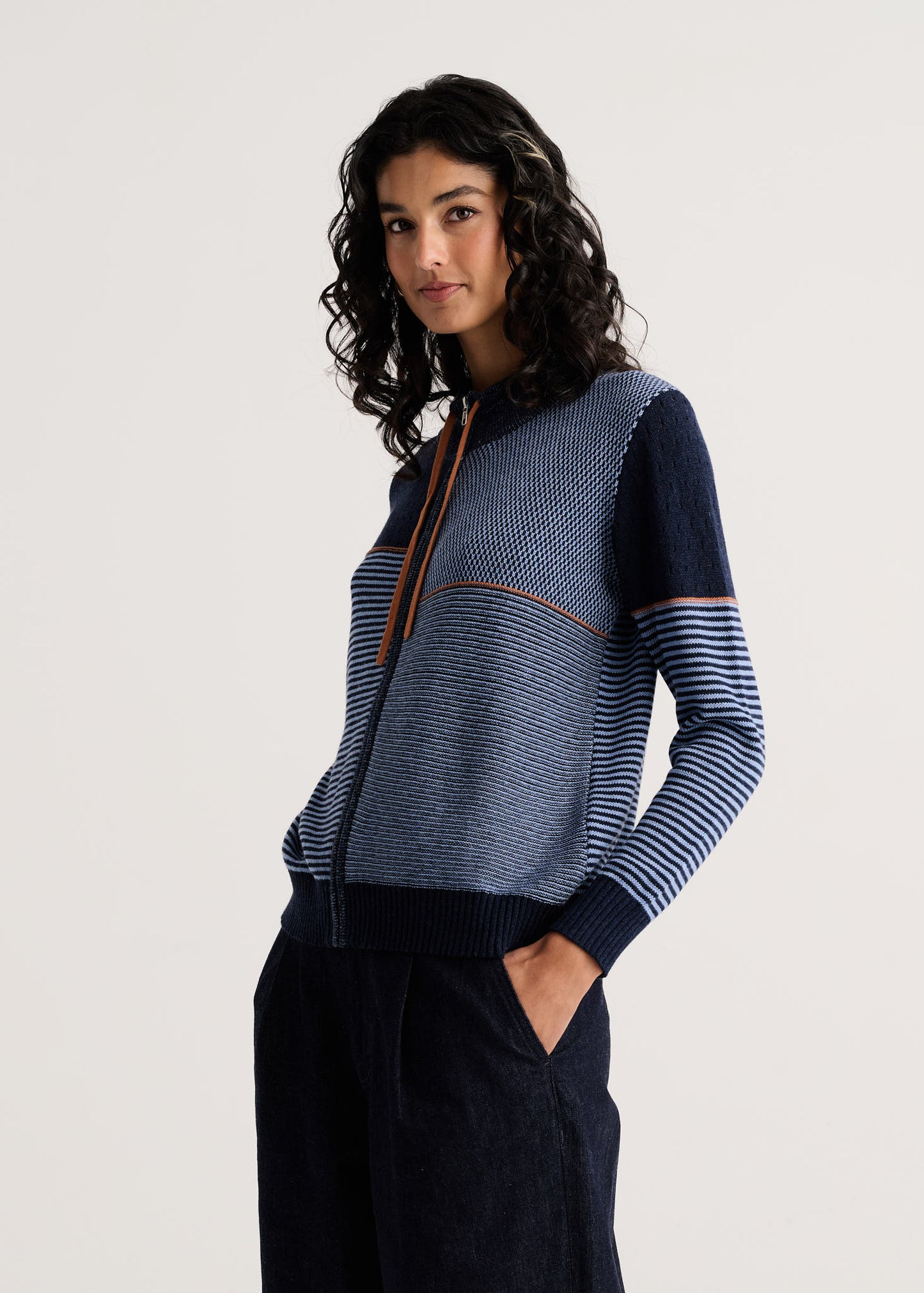 
                  
                    Zaket&Plover| Knit Zip Cardigan |8542
                  
                