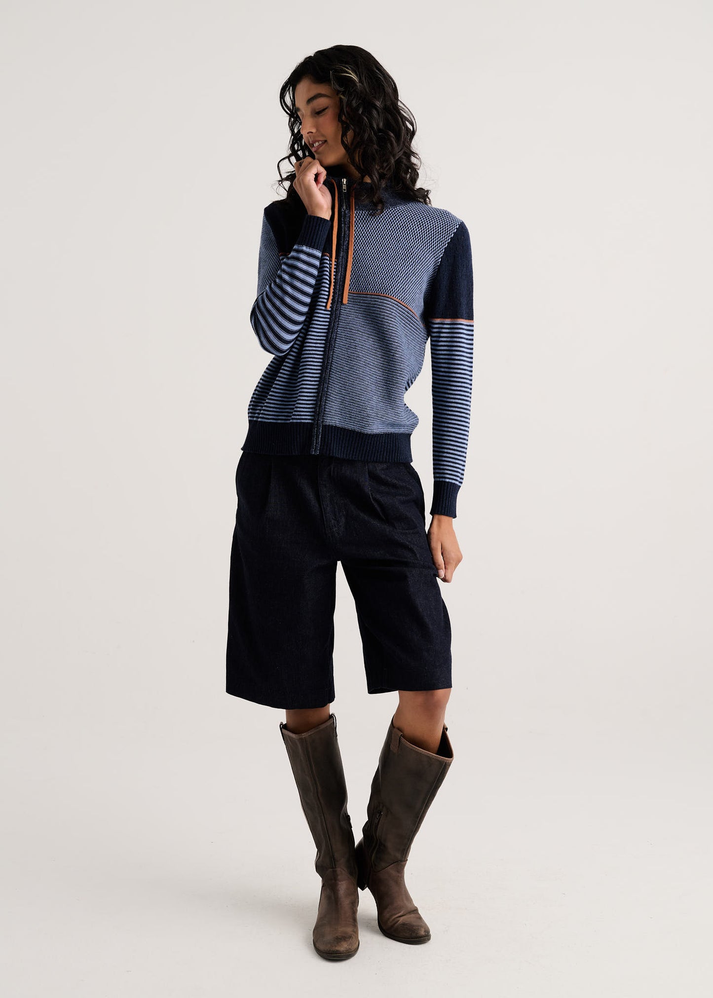 
                  
                    Zaket&Plover| Knit Zip Cardigan |8542
                  
                