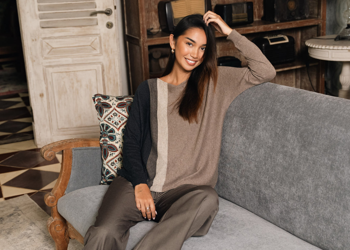 
                  
                    Zaket&Plover | Vertical Line Sweater | 8537
                  
                