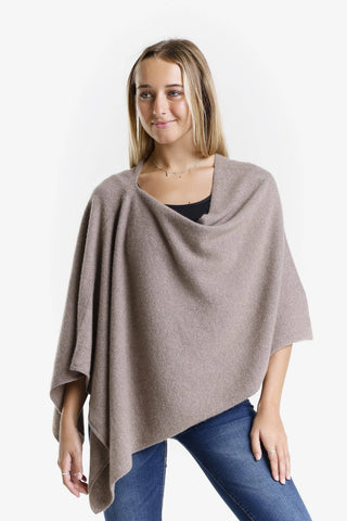 Tina | Cashmere Ruana | Taupe | One Size