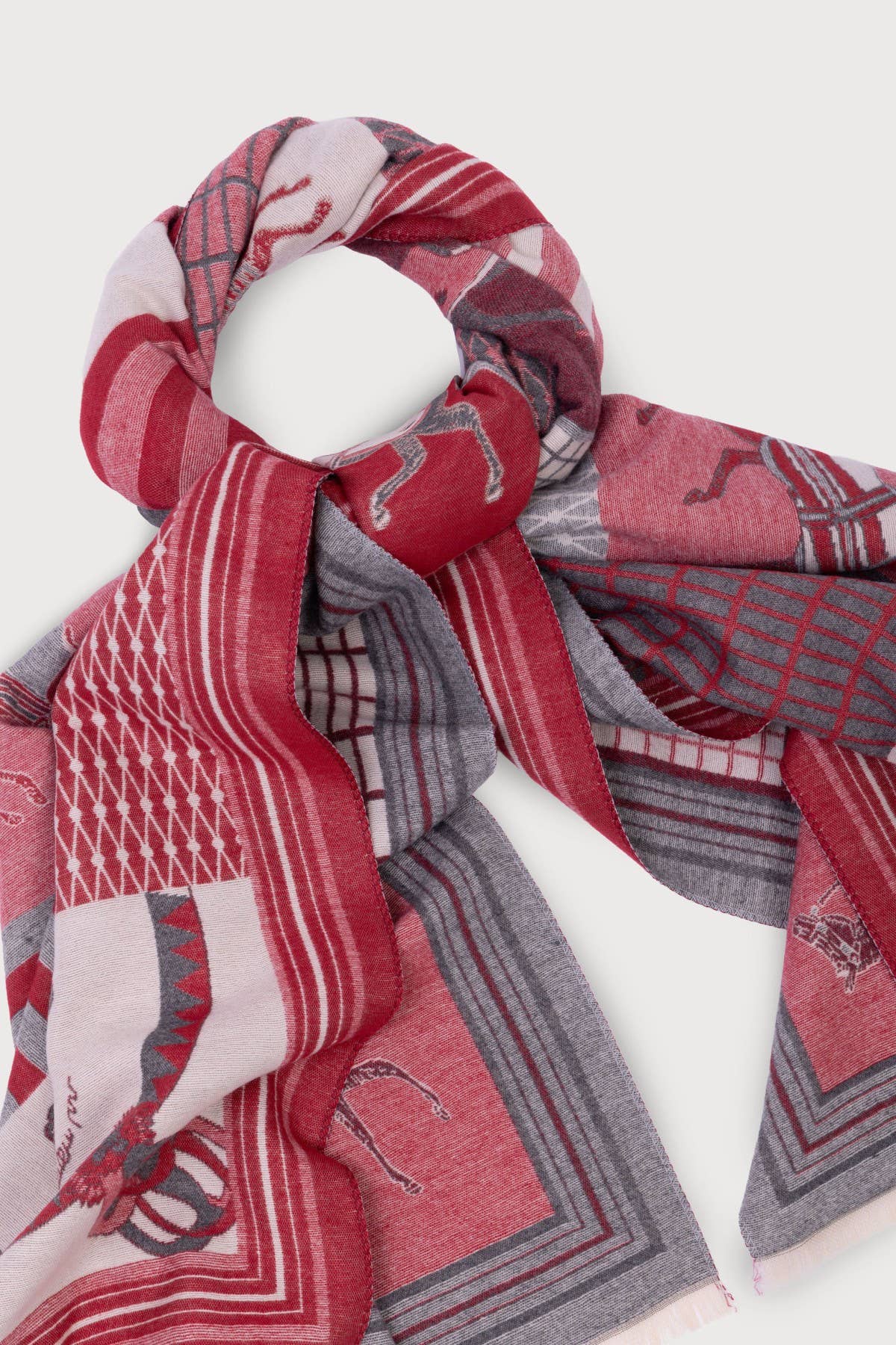 
                  
                    Equestrian Reversible Scarf: Light Blue
                  
                