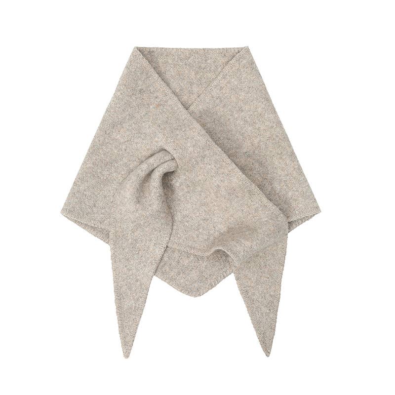 
                  
                    Solid Knit Triangle Scarf : 02 White
                  
                