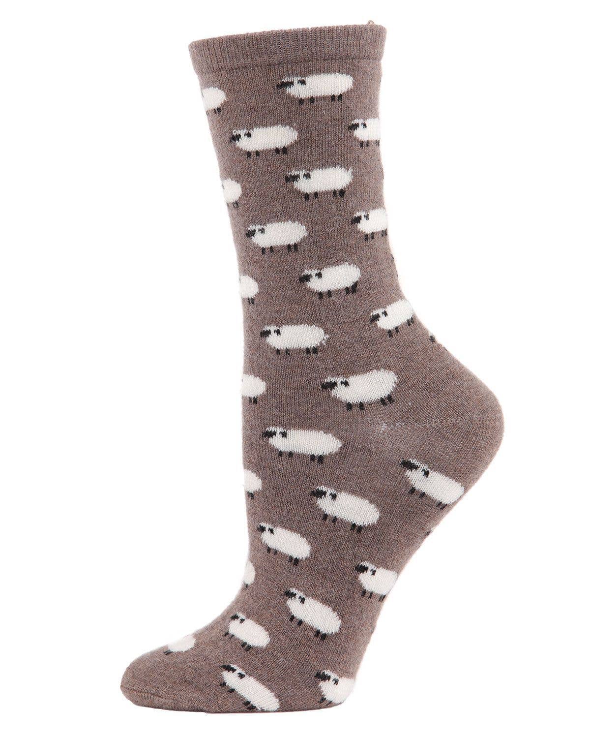 
                  
                    MeMoi Sheep Cashmere Blend Crew Socks: Hemp Heather / 9-11
                  
                