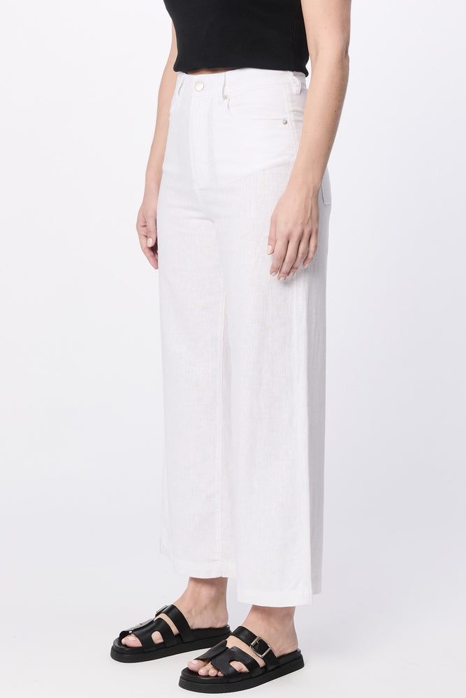 Dear John | Audrey Wide Leg Pant White