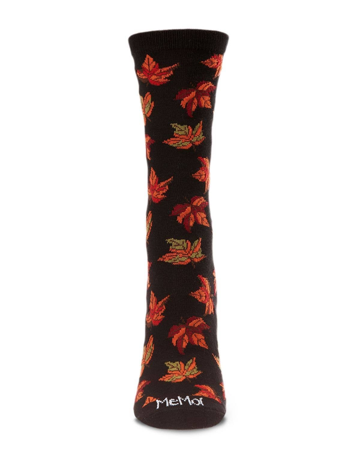 
                  
                    MeMoi Autumn Leaves Bamboo Crew Socks: Winter White / 9-11
                  
                
