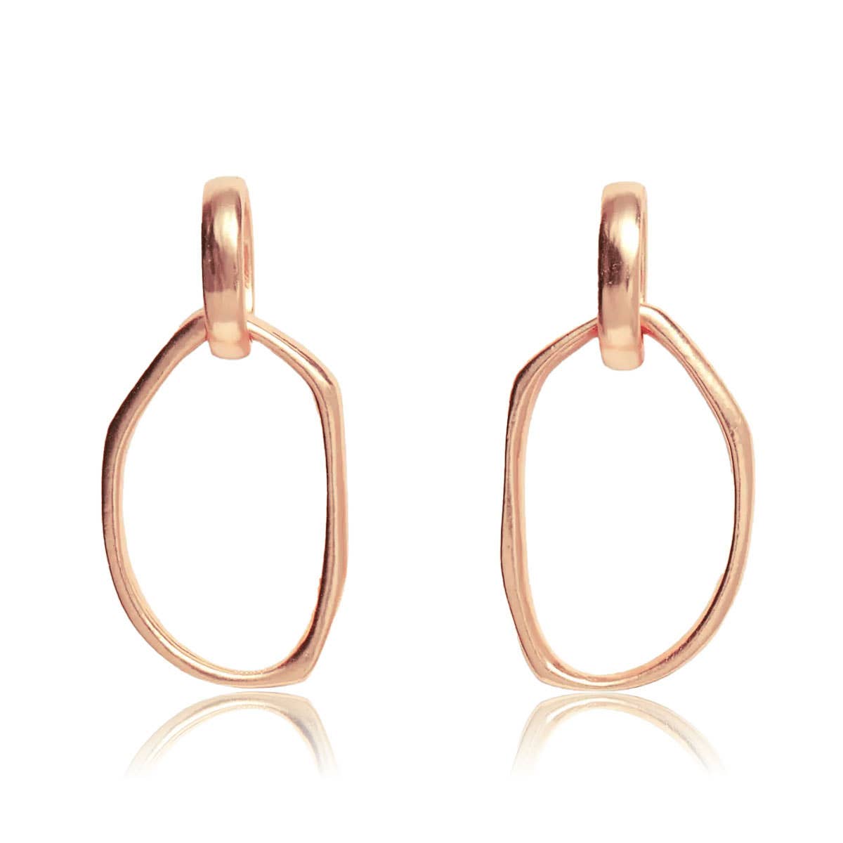 
                  
                    Irregular Link Drop Earrings - 24K Gold Plated: Gold
                  
                