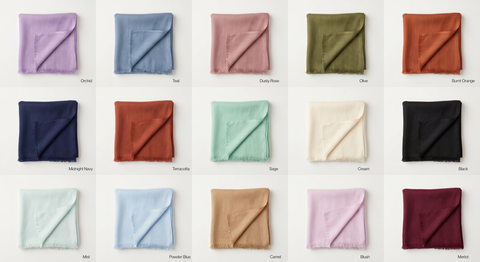 Lightweight Cashmere Spring/Summer Pashmina Wrap: Orchid