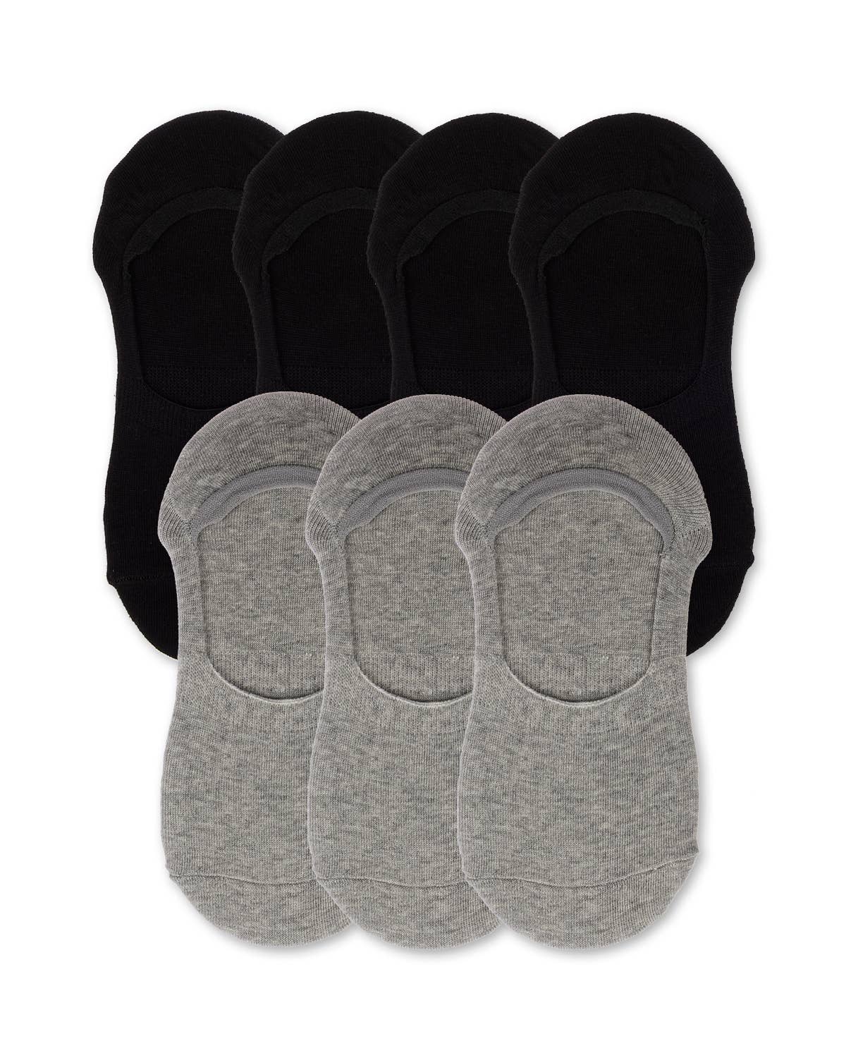 
                  
                    MeMoi No Show Sneaker Liner 7 Pack: Gray-White-Black / OS
                  
                
