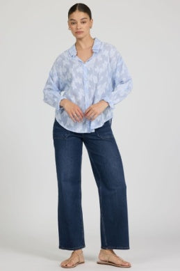 
                  
                    Dear John | Adrianna Burnout Top| Blue
                  
                