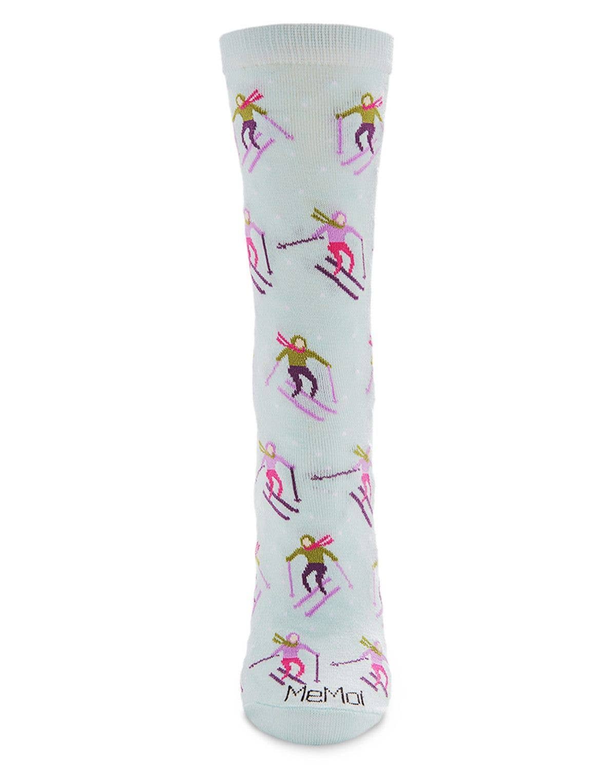 
                  
                    MeMoi Skiing Paradise Crew Socks: Seafoam / 9-11
                  
                