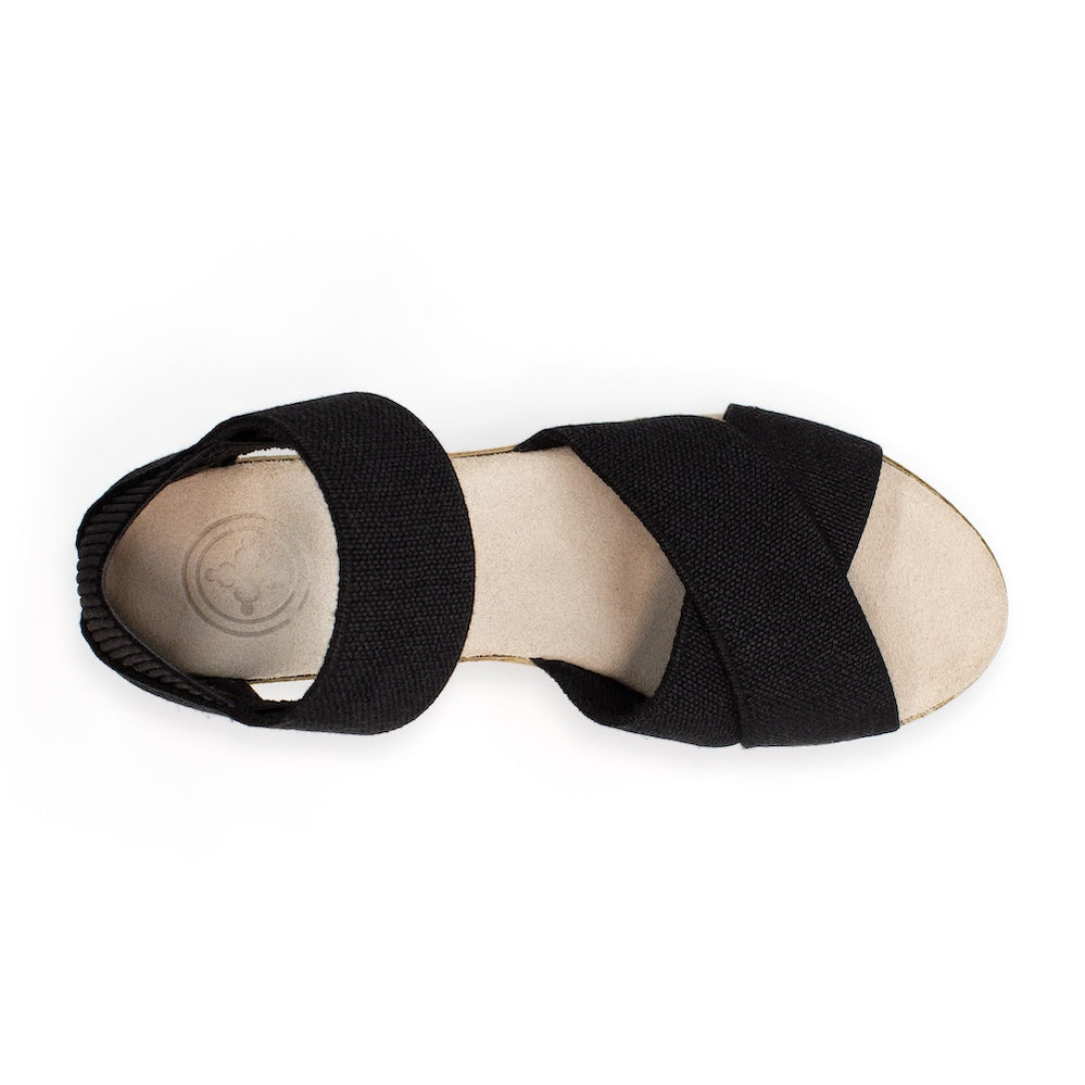 
                  
                    Charleston Shoe Company | Cannon Sandal | Black Linen
                  
                