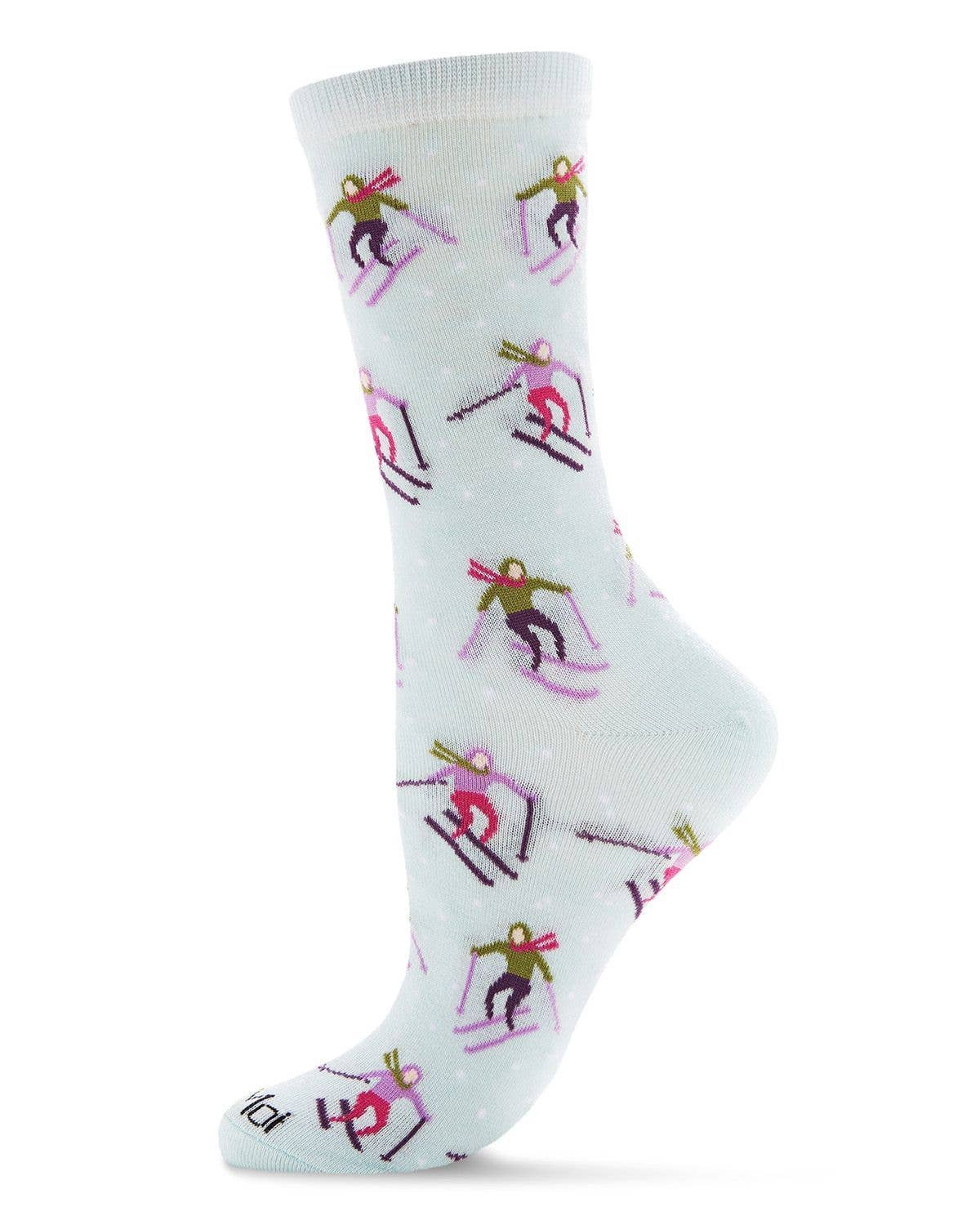 
                  
                    MeMoi Skiing Paradise Crew Socks: Seafoam / 9-11
                  
                