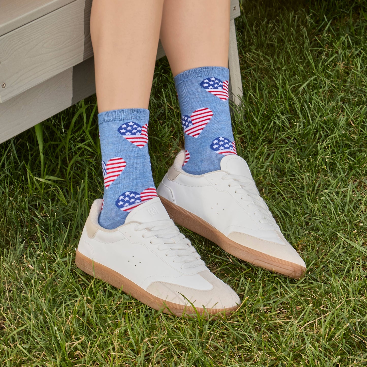
                  
                    Americana Love Bamboo Crew: Denim Heather / 9-11
                  
                