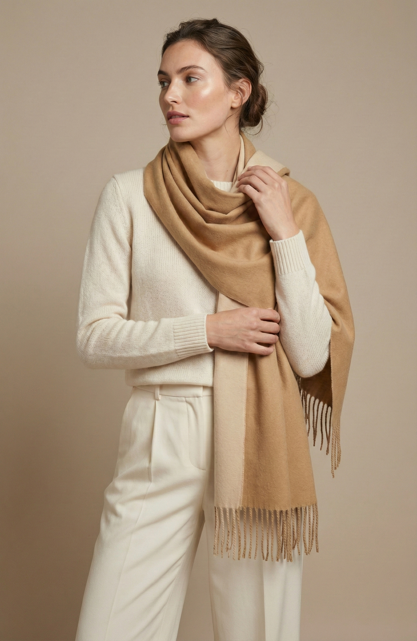 
                  
                    Solid Fringe Reversible Scarf: Rust
                  
                