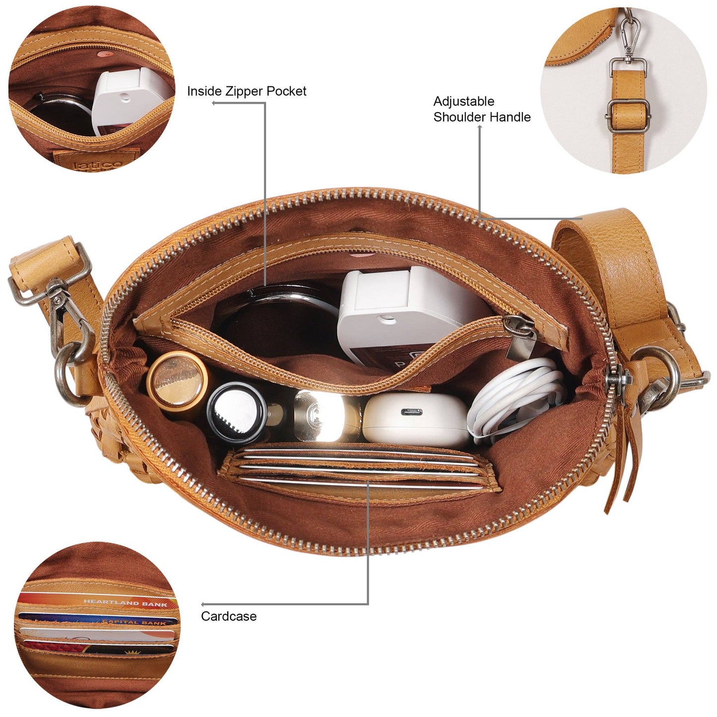 
                  
                    Coast Leather Crossbody Bag: Cognac
                  
                