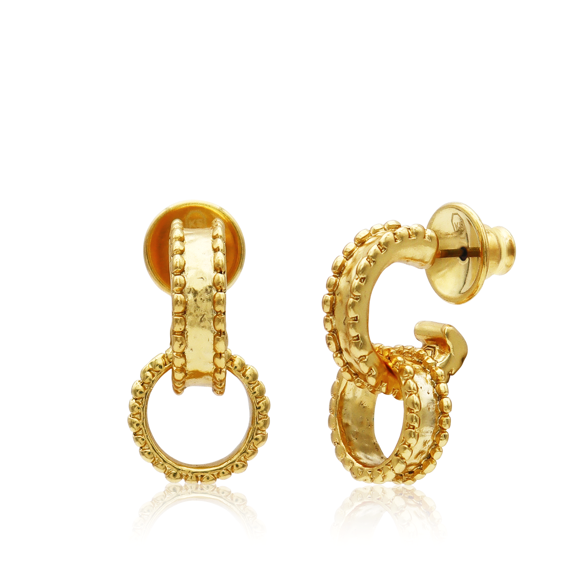 
                  
                    Dotty Intertwined Hoops - 24K Gold Plated
                  
                