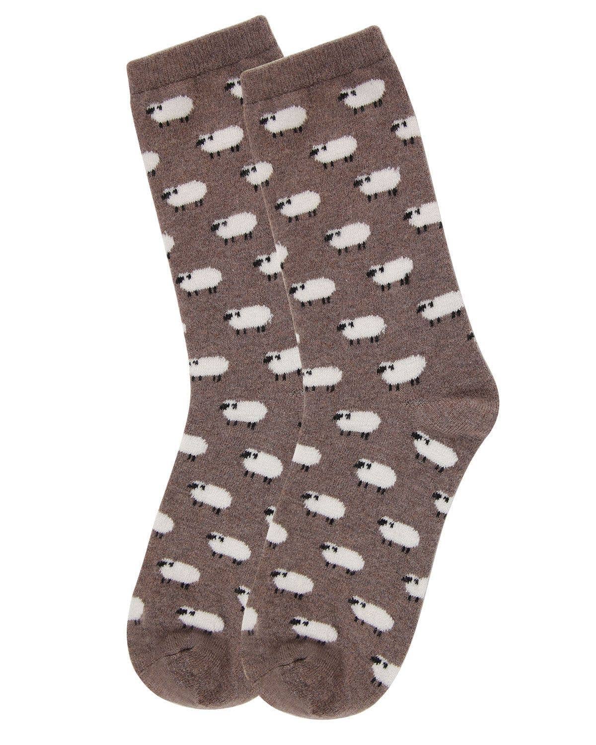 
                  
                    MeMoi Sheep Cashmere Blend Crew Socks: Hemp Heather / 9-11
                  
                