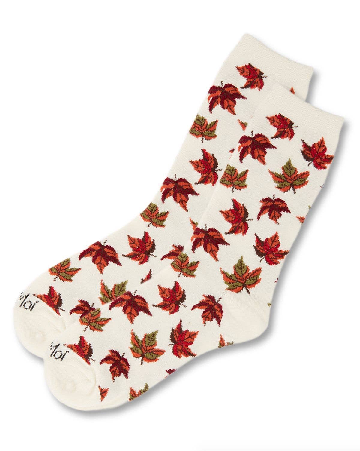 
                  
                    MeMoi Autumn Leaves Bamboo Crew Socks: Black / 9-11
                  
                