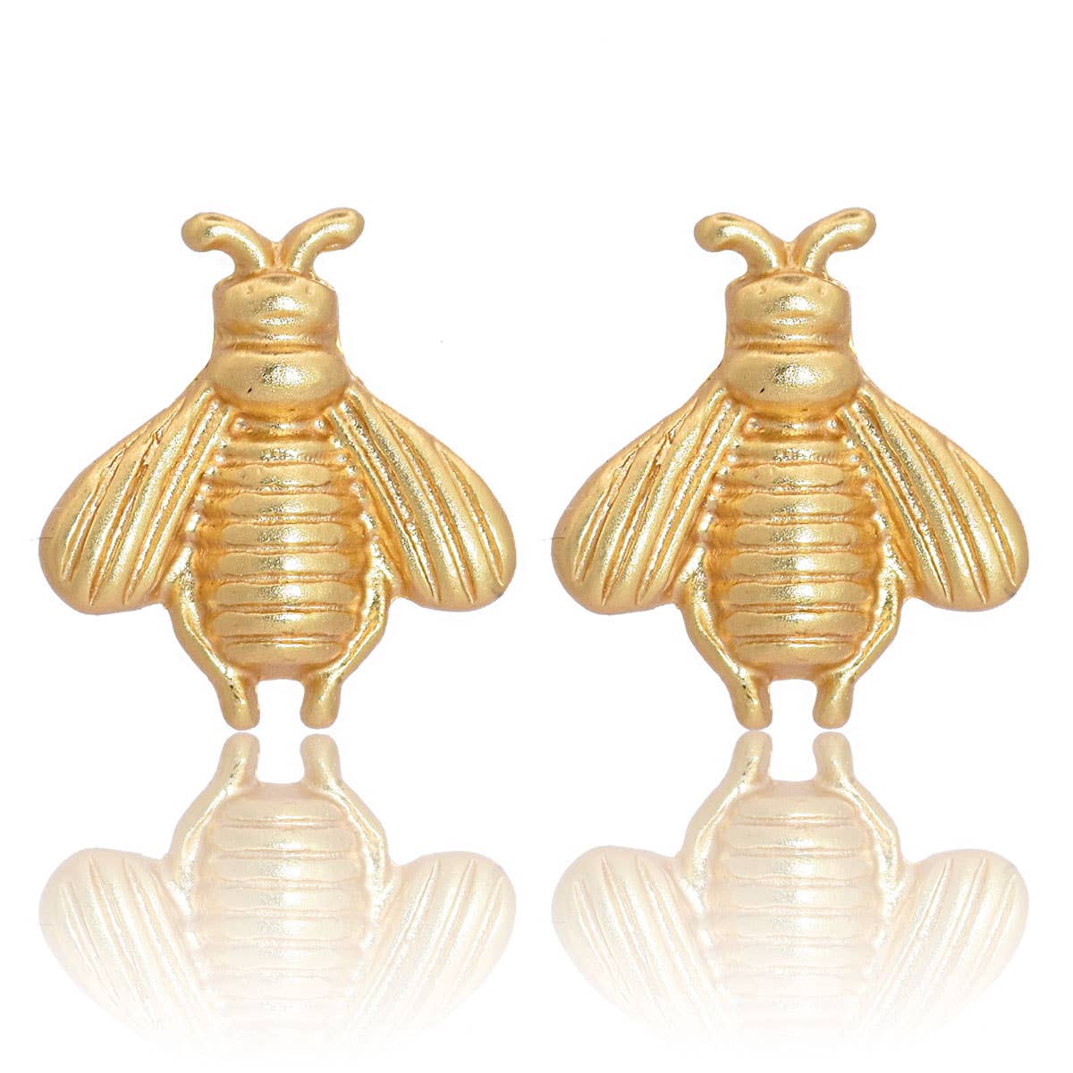 
                  
                    Delicate Bee Stud Earrings - 24K Gold Plated: Gold
                  
                