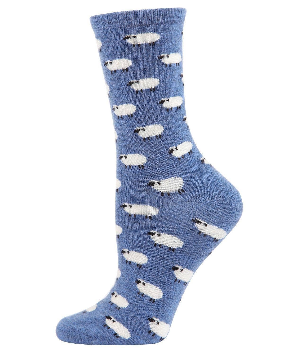 
                  
                    MeMoi Sheep Cashmere Blend Crew Socks: Hemp Heather / 9-11
                  
                