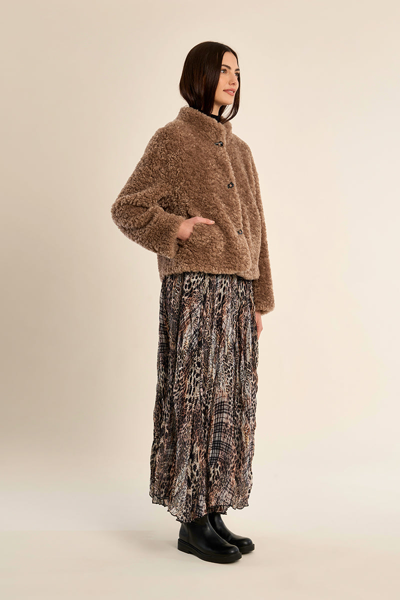 
                  
                    Molly Bracken |Faux sheepskin coat | Brown|HA118EH
                  
                
