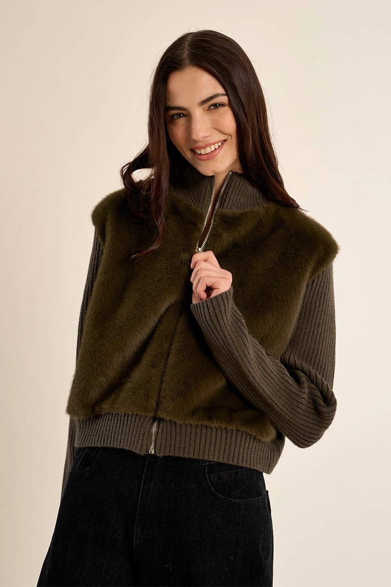 
                  
                    Molly Bracken | Zip up Jacket | Khaki
                  
                