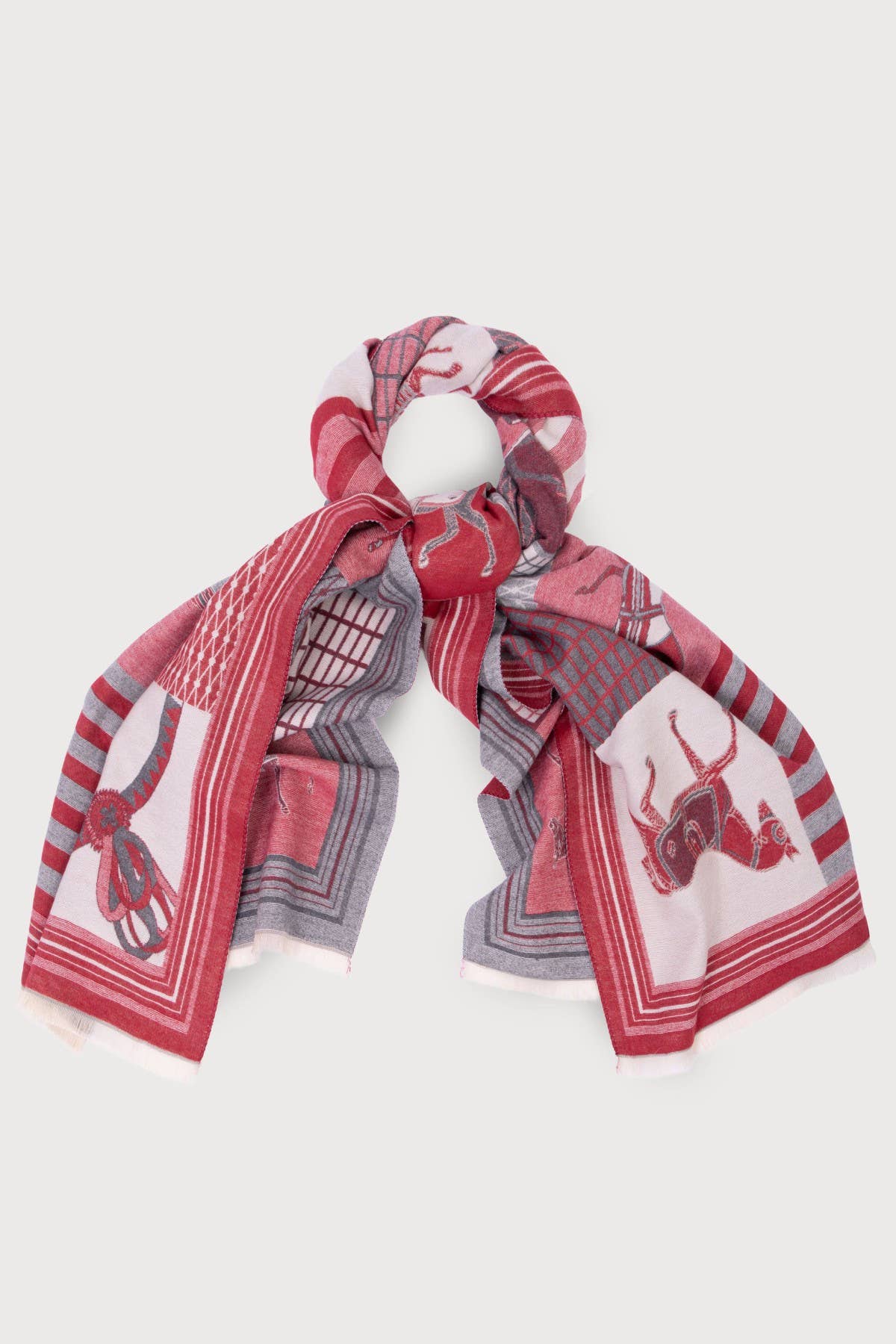 
                  
                    Equestrian Reversible Scarf: Light Blue
                  
                