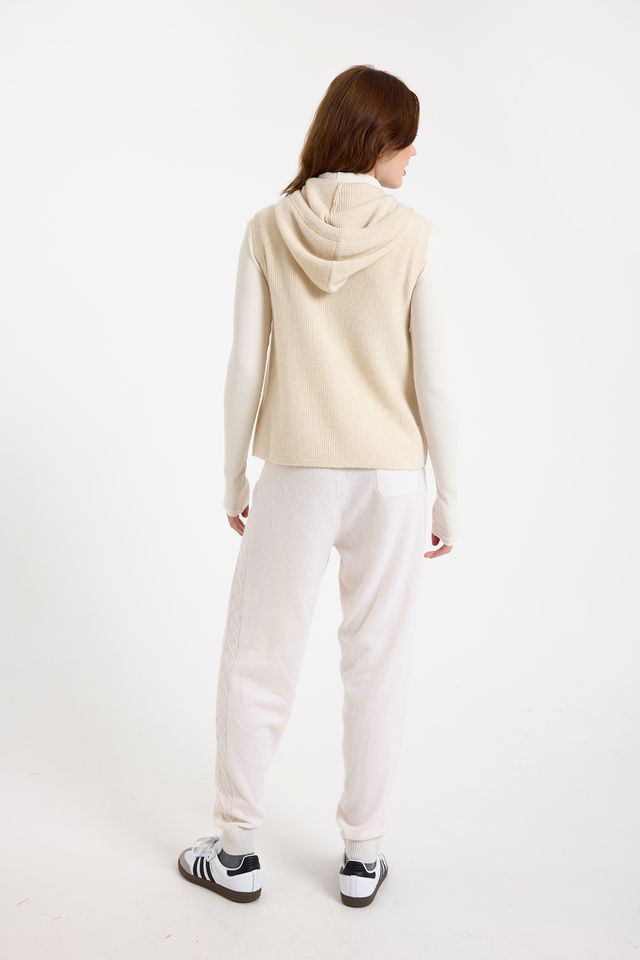 
                  
                    Brodie | Emily Sleeveless Hoodie |  Cream
                  
                