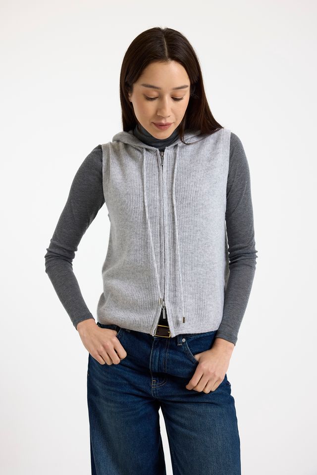 Brodie | Emily Sleeveless Hoodie | Grey