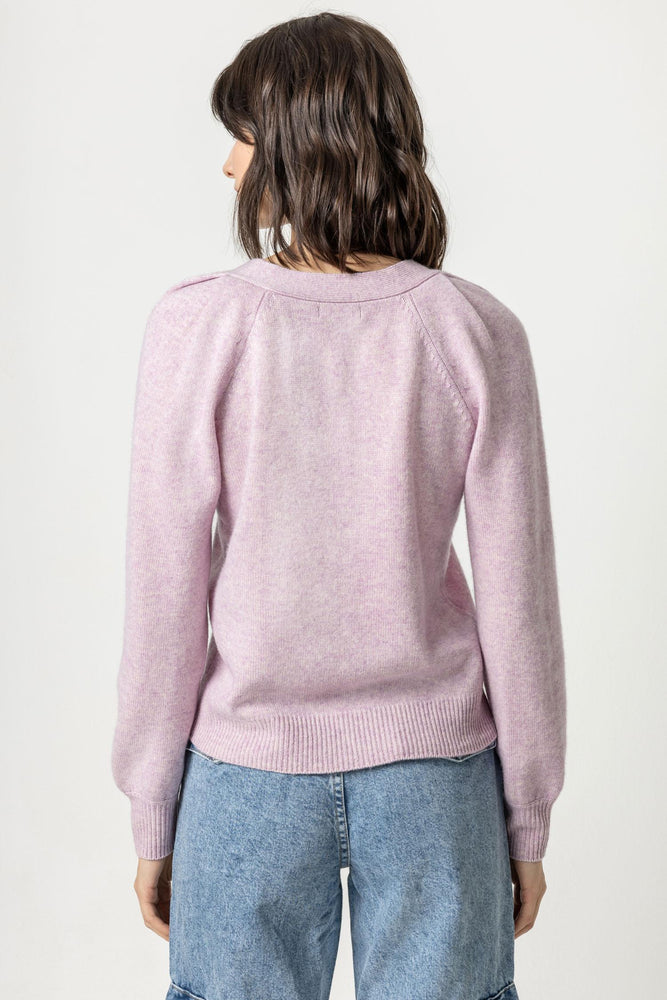 
                  
                    Lilla P | Wide Trim V-Neck Sweater
                  
                