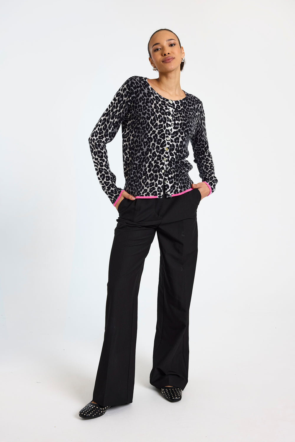 Brodie | Lydia Leopard Cardigan Sweater