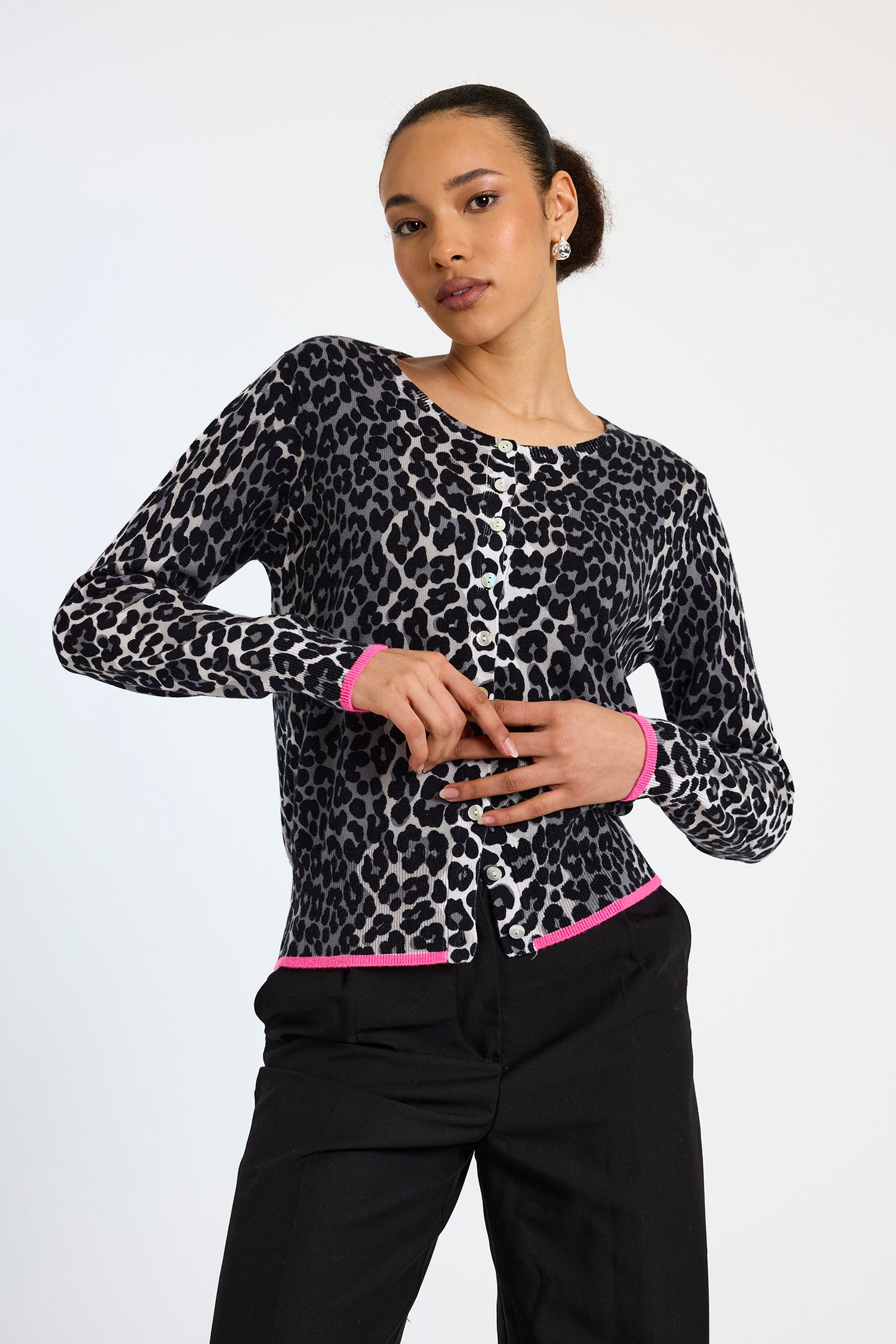 
                  
                    Brodie | Lydia Leopard Cardigan Sweater
                  
                