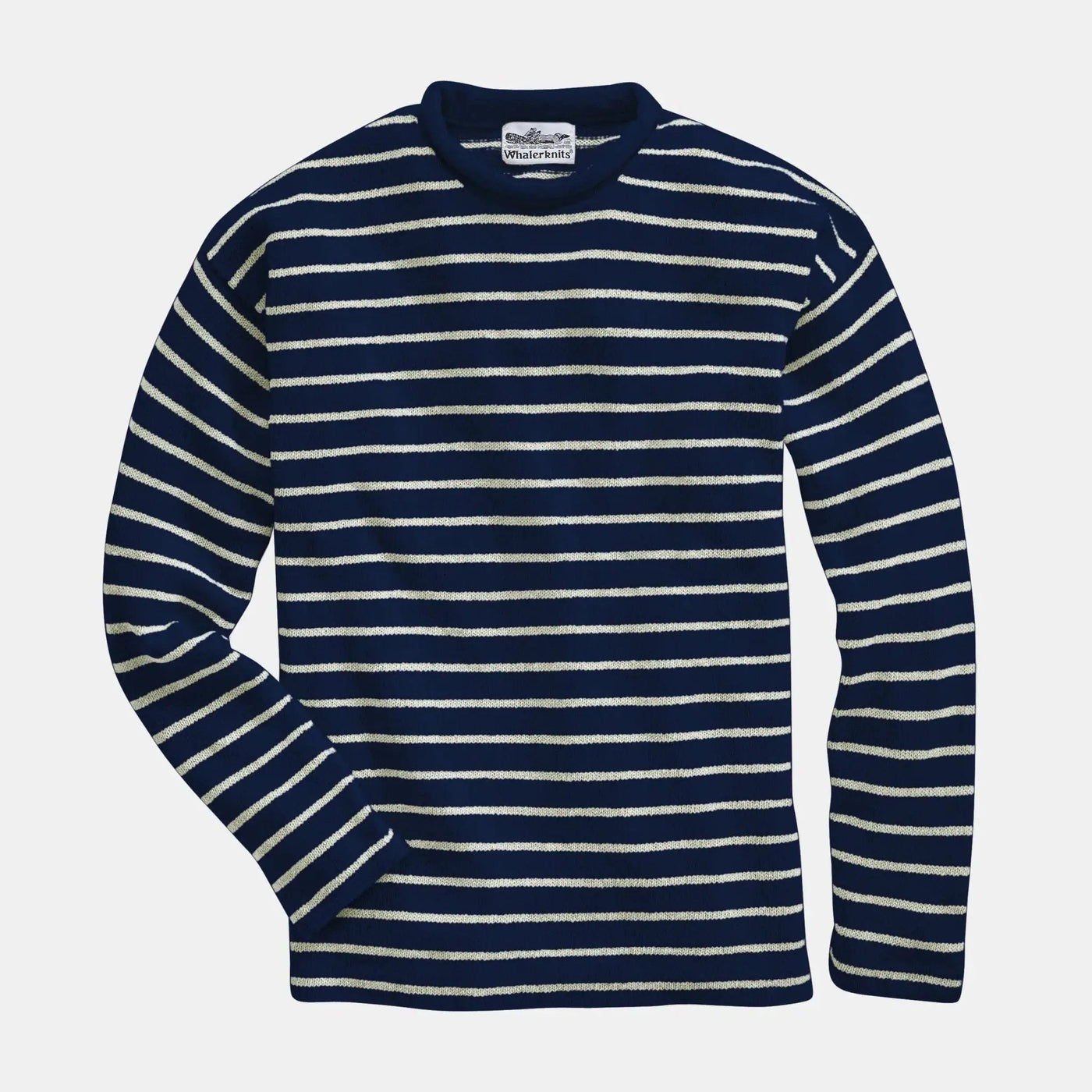 
                  
                    Whalerknits | Striped roll Neck Pullover
                  
                
