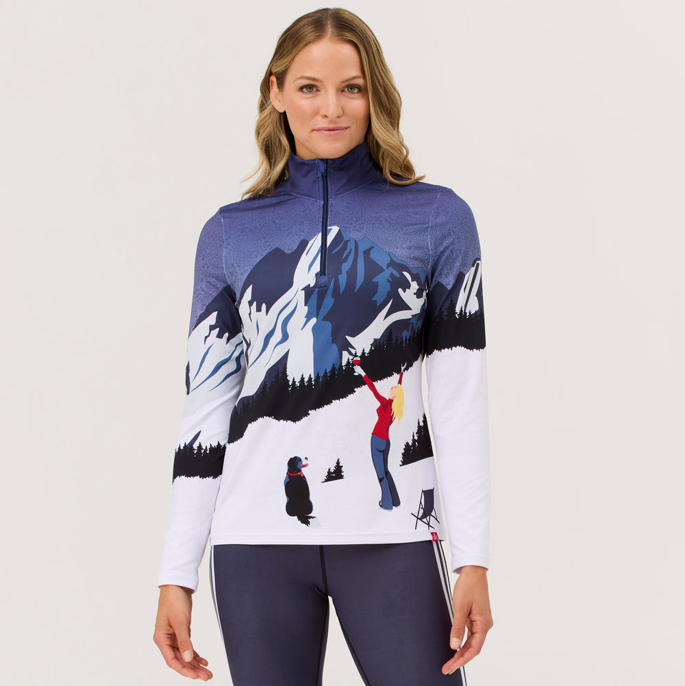Krimson Klover | Powder hound Top Baselayer | Navy