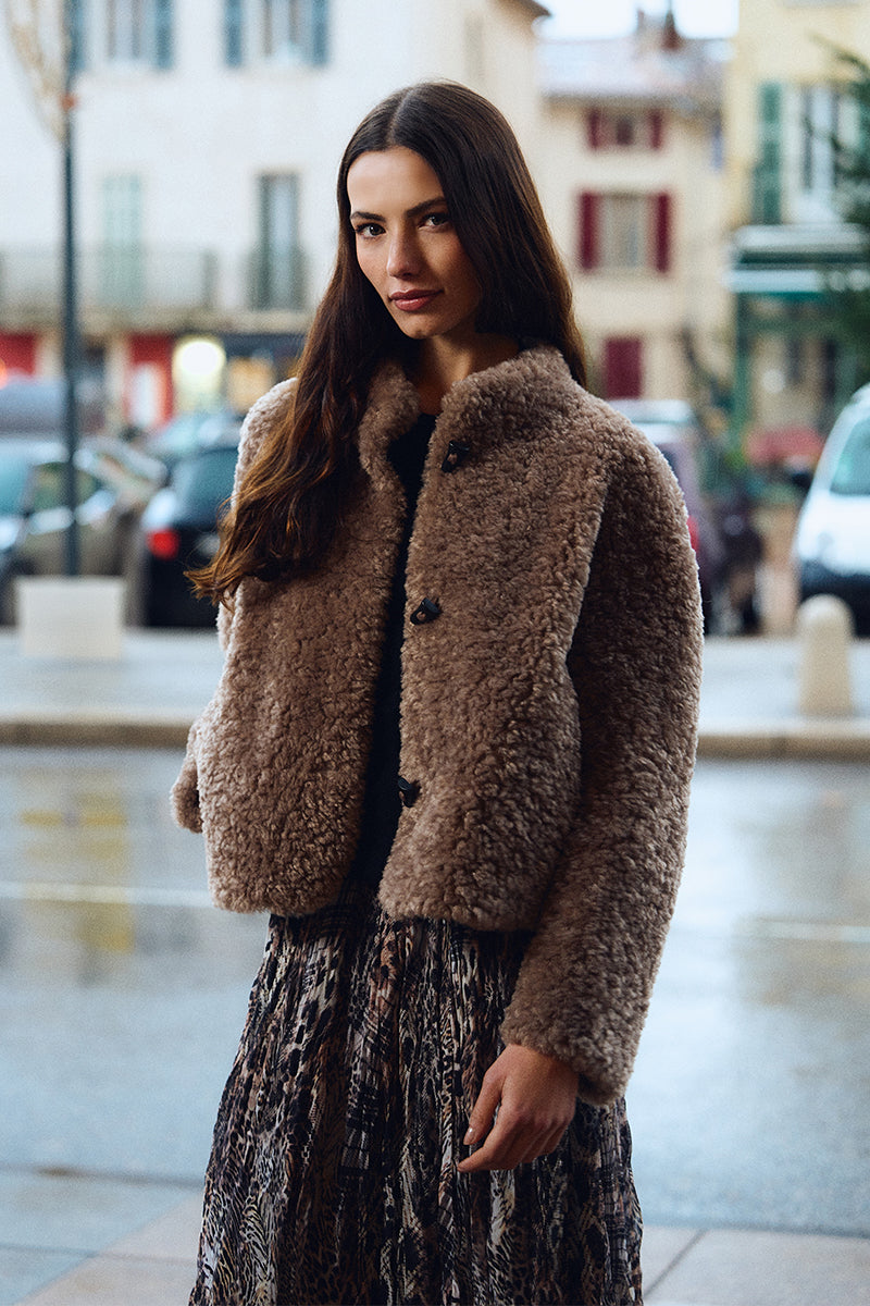 
                  
                    Molly Bracken |Faux sheepskin coat | Brown|HA118EH
                  
                
